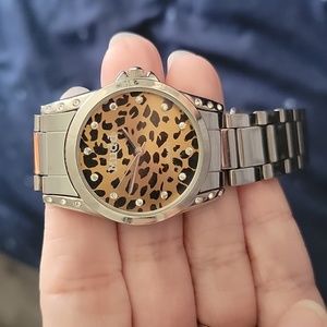 Silver & Leopard Mudd Watch